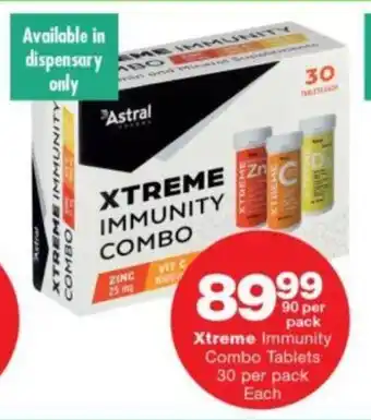 Xtreme Immunity Combo Tablets 30 per pack Each