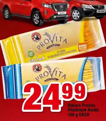 OK Foods Bakers Provita Vitasnack Asstd 100g each offer