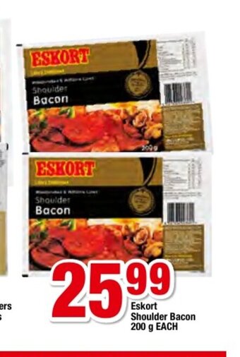 Eskort Shoulder Bacon 200g each