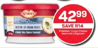 Pick n Pay Président Cream Cheese Assorted 230g Each offer