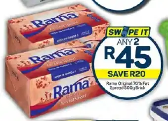 Pick n Pay Rama Original 70% Fat Spread 500g Brick offer