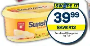 Pick n Pay Sunshine D Margarine 1kg Tub offer