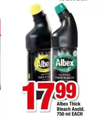 OK Foods Albex Thick Bleach Asstd 750ml each offer