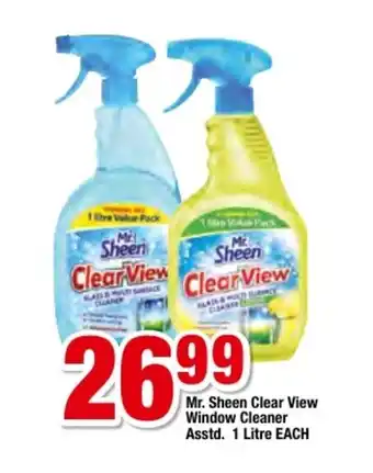 OK Foods Mr.Sheen Clear View Window Cleaner Asstd 1 Litre each offer