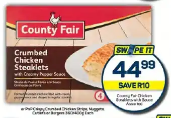 Pick n Pay County Fair Chicken Steaklets with Sauce Assorted offer