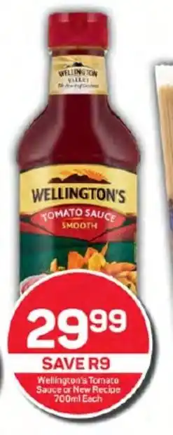 Pick n Pay Wellington's Tomato Sauce or New Recipe 700ml Each offer