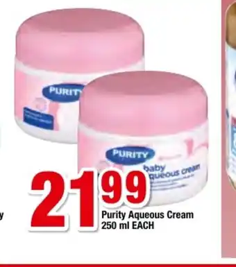 OK Foods Purity Aqueous Cream 250ml each offer