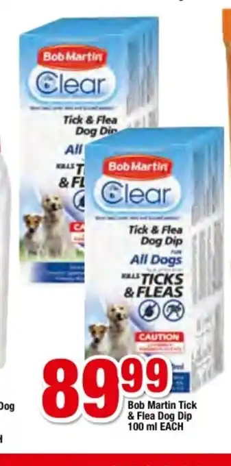 OK Foods Bob Martin Tick & Flea Dog Dip 100ml each offer