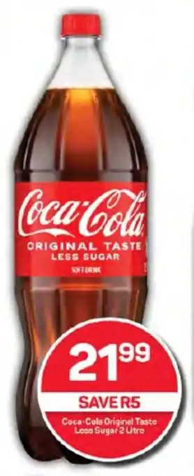 Pick n Pay Coca-Cola Original Taste Less Sugar 2 Litre offer