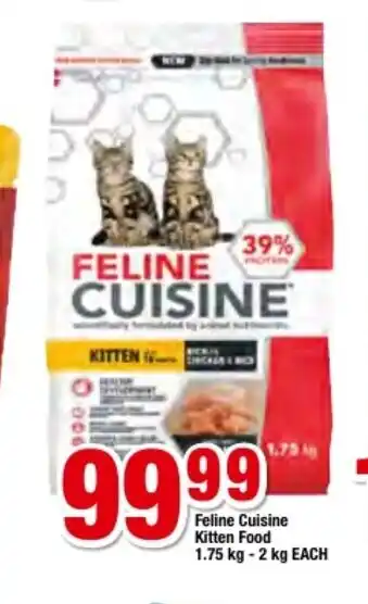 OK Foods Feline Cuisine Kitten Food 1.75kg - 2kg each offer