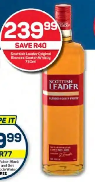 Pick n Pay Scottish Leader Original Blended Scotch Whisky 750ml offer