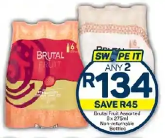 Pick n Pay Brutal Fruit Assorted 6x 275ml Non-returnable Bottles offer
