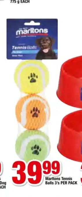 OK Foods Marltons Tennis Balls 3's per pack offer