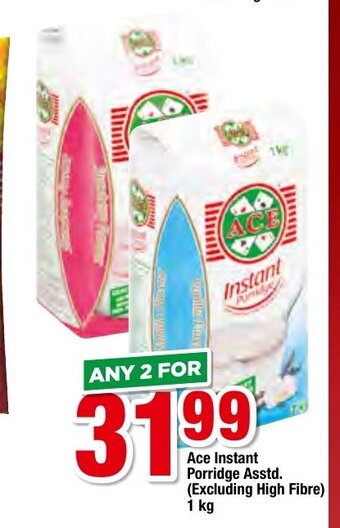 OK Foods Ace Instant Porridge Asstd 1kg offer