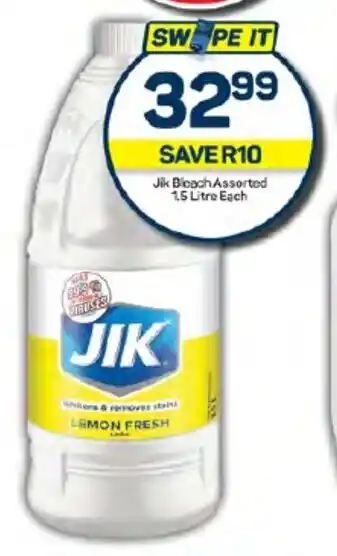 Pick n Pay Jik Bleach Assorted 1.5 Litre Each offer