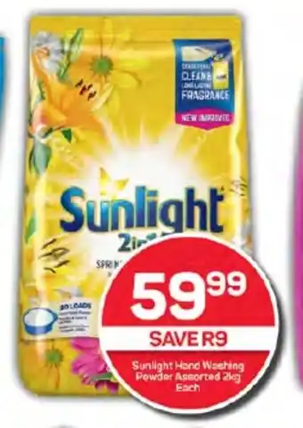 Pick n Pay Sunlight Hand Washing Powder Assorted 2kg Each offer