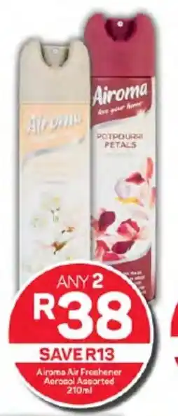 Pick n Pay Airoma Air Freshener Aerosol Assorted 210ml offer