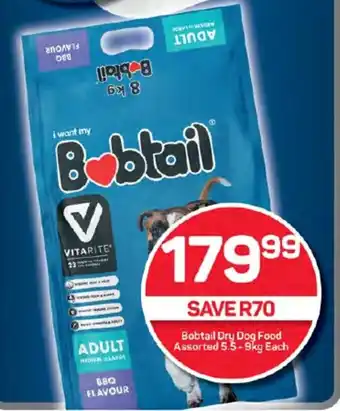 Pick n Pay Bobtail Dry Dog Food Assorted 5.5-9kg Each offer