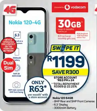 Pick n Pay Nokia 120 64GB offer