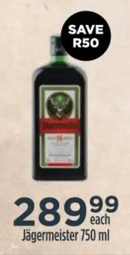 Jägermeister 750ml offer at Diamond Discount Liquor