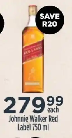 Johnnie Walker Red Label 750ml