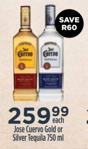Jose Cuervo Gold or Silver Tequila 750ml offer at Diamond Discount Liquor