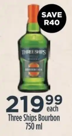 Diamond Discount Liquor Three Ships Bourbon 750ml offer