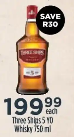 Diamond Discount Liquor Three Ships 5 YO Whisky 750ml offer