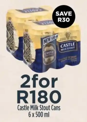 Diamond Discount Liquor Castle Milk Stout Cans 6 x 500ml offer