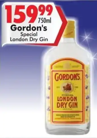 Prestons Gordon's Special London Dry Gin offer