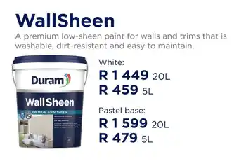 Builders Warehouse WallSheen White 5L offer