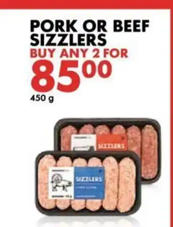 Woolworths Pork or Beef Sizzlers offer