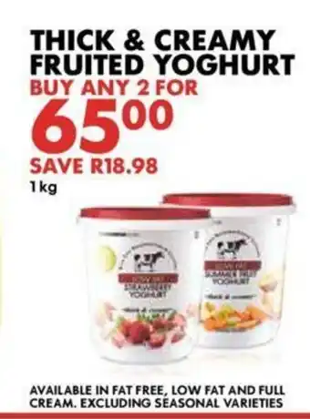Woolworths Thick & Creamy Fruited Yoghurt offer