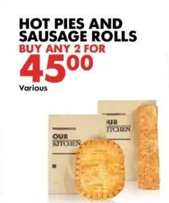 Woolworths Hot Pies and Sausage Rolls offer