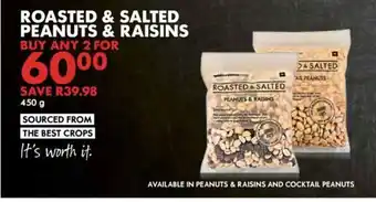 Woolworths Roasted & Salted Peanuts & Raisins offer