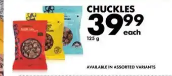 Woolworths Chuckles 125g offer