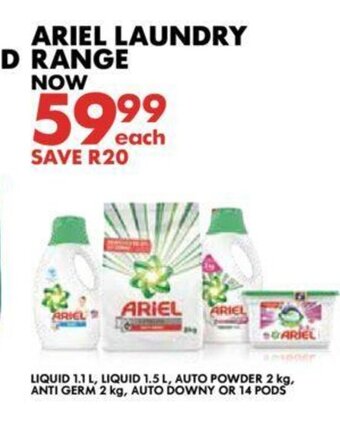 Woolworths Ariel Laundry Range offer