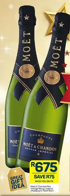 Pick n Pay Liquor Moet & Chardon Non Vintage Nectar Imperial Champagne 750ml each offer