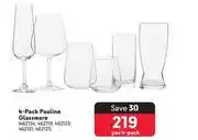 Makro 4 Pack Pauline Glassware-Per 4 Pack offer