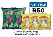 Food Lover's Market Truda Spookies Cheese Flavoured Maize Puffs Or Flyers Puffed Corn Assorted-For Any 5 x 100g offer