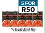 Food Lover's Market Food Lover's Baked Beans In Tomato Sauce-For 5 x 410g offer