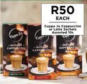 Food Lover's Market Cuppa Jo Cappuccino Or Latte Sachets Assorted-10s Each offer