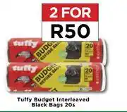 Food Lover's Market Tuffy Budget Interleaved Black Bags-For 2 x 20s offer