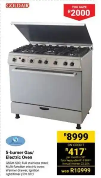 Builders Warehouse 5-burner Gas/ Electric Oven offer