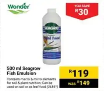 Builders Warehouse 500 ml Seagrow Fish Emulsion offer