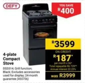 Builders Warehouse 4-plate Compact Stove offer