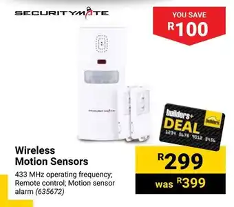 Builders Warehouse Wireless Motion Sensors offer