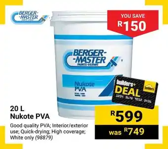 Builders Warehouse 20L Nukote PVA offer