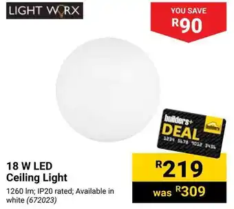 Builders Warehouse 18 W LED Ceiling Light offer