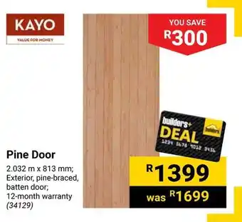 Builders Warehouse Pine Door offer